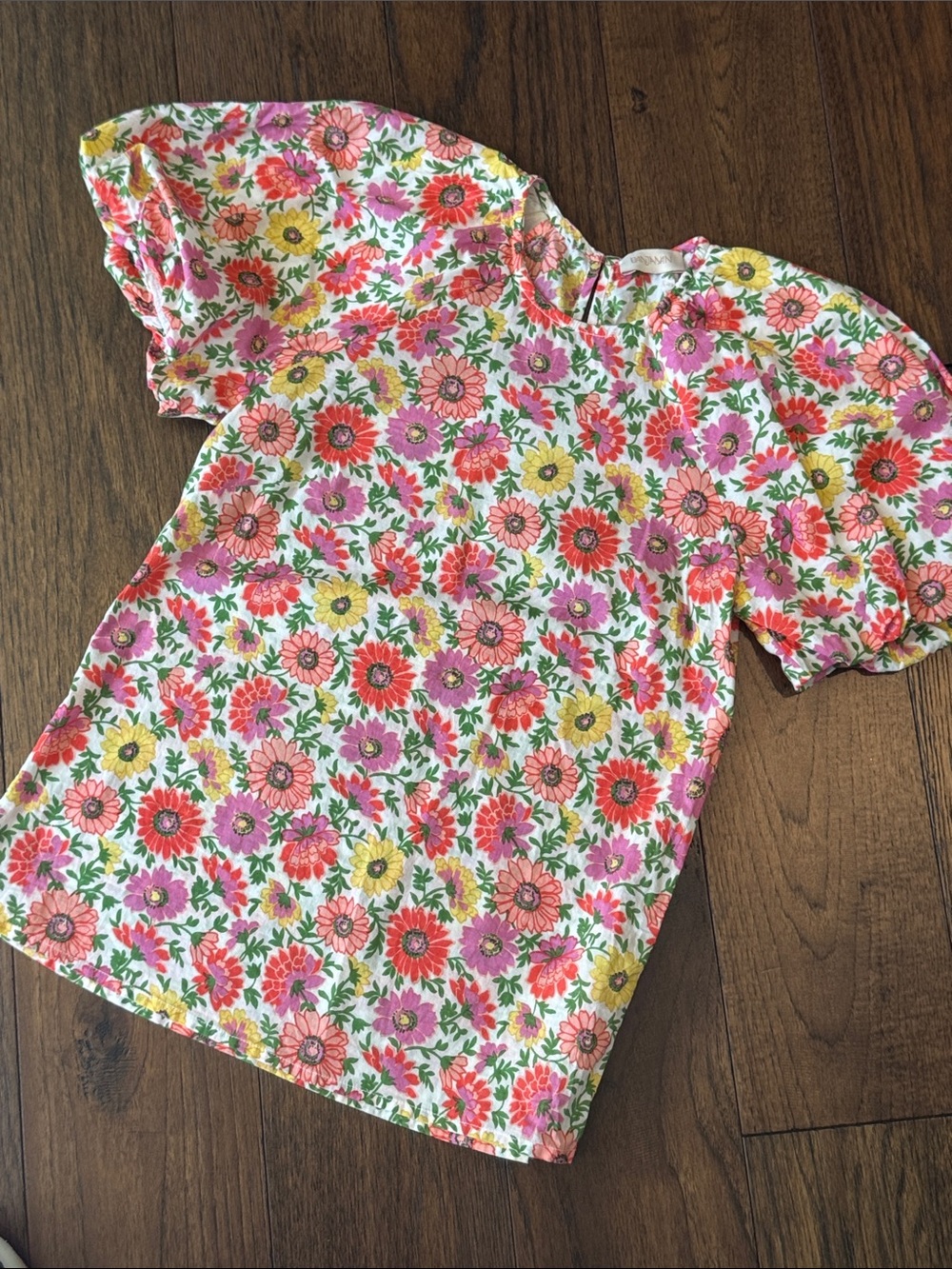 Banjanan Floral Puff-Sleeve Top - Pink Multi